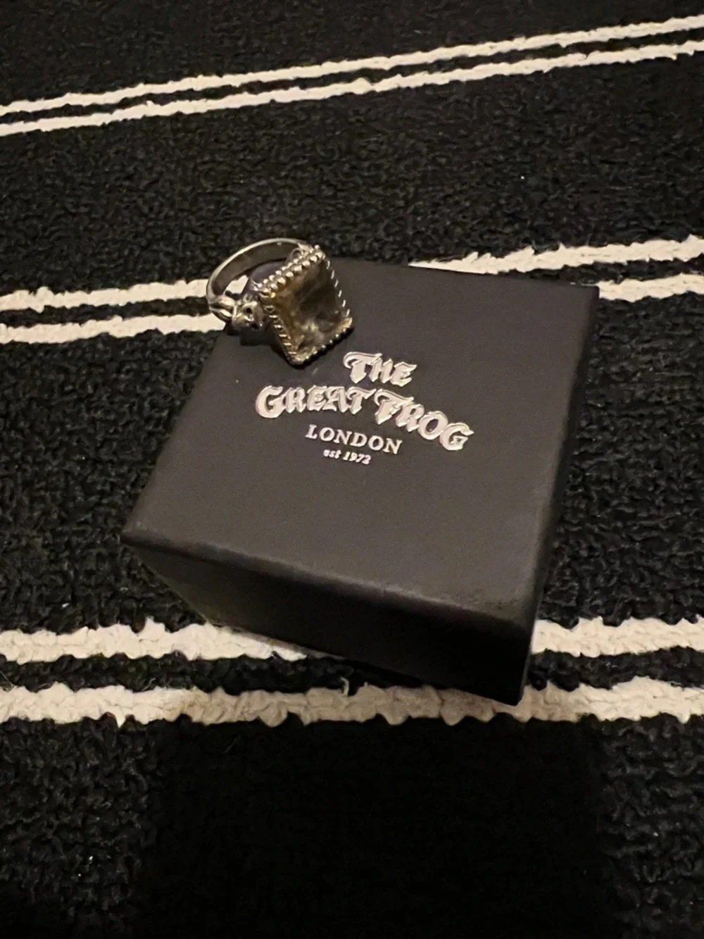 The Great Frog Square Gem Ring with Lemon Quartz